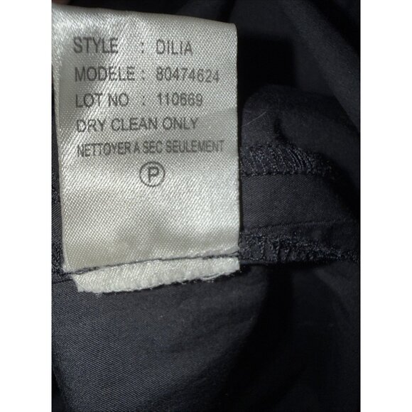 Theory Midi Dress Women’s Size 4 Tie Back Backless Black 100% Cotton - Picture 11 of 15